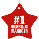 Number One #1 Online Sales Manager - Star Ornament