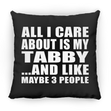 All I Care About Is My Tabby - Throw Pillow Black