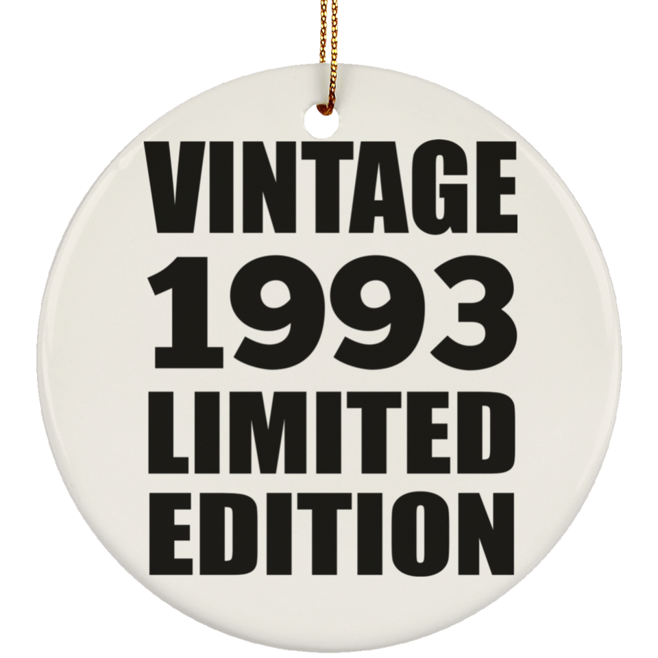 31st Birthday Vintage 1993 Limited Edition - Circle Ornament