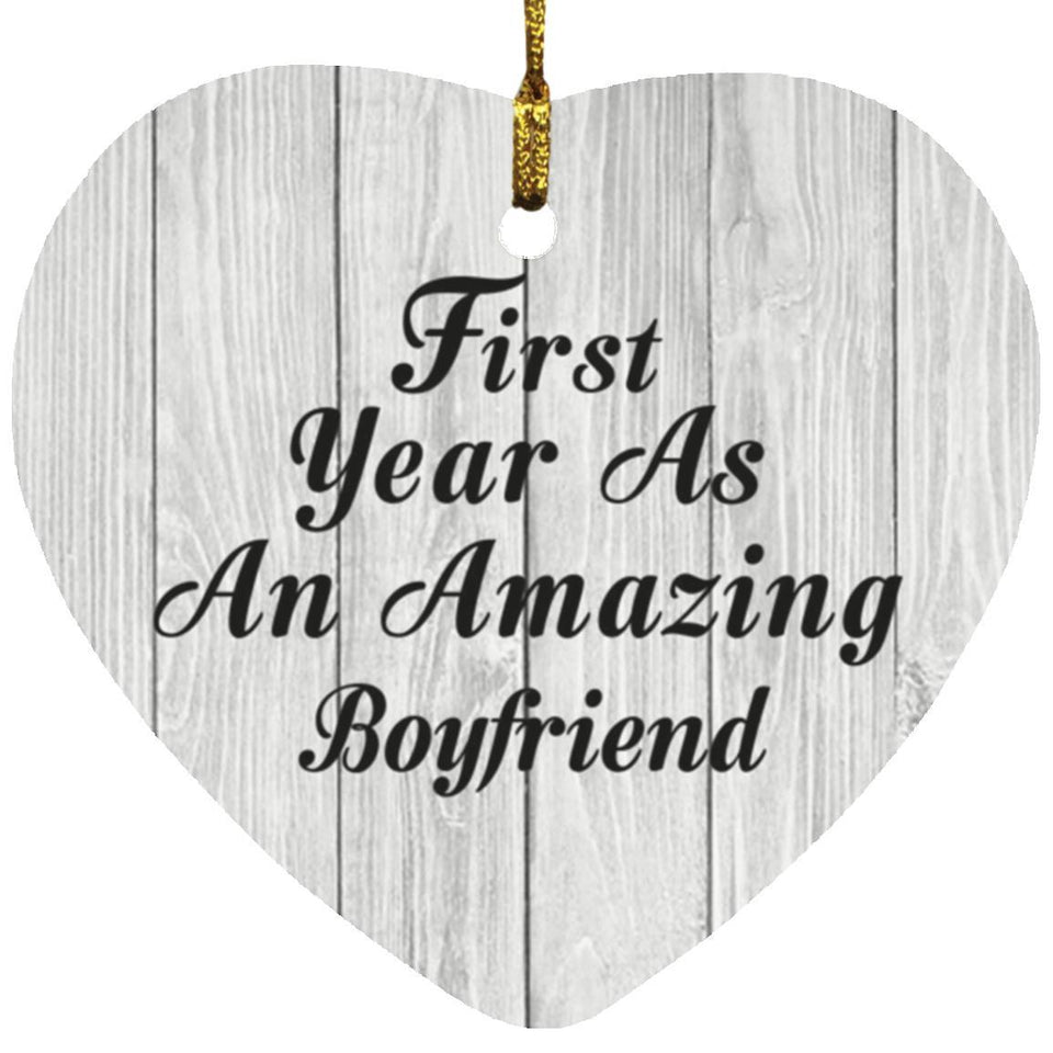 First Year As An Amazing Boyfriend - Heart Ornament F
