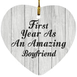First Year As An Amazing Boyfriend - Heart Ornament F