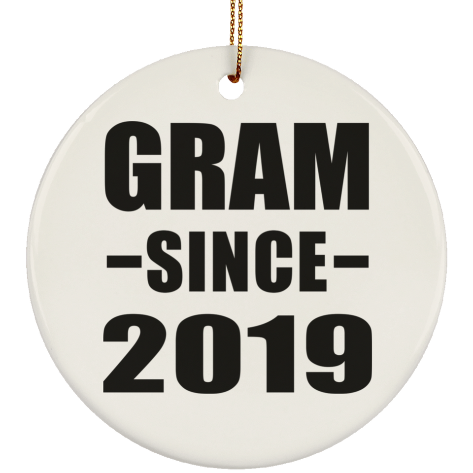 Gram Since 2019 - Circle Ornament
