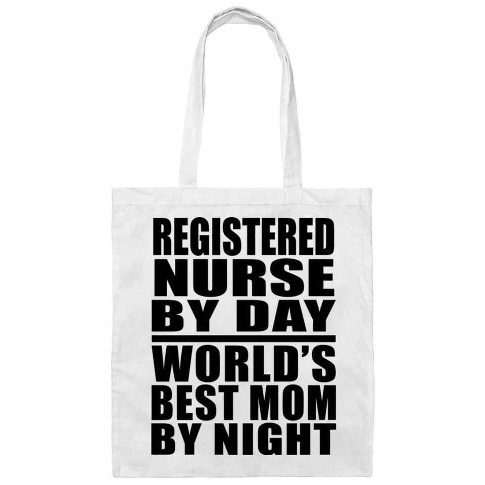 Registered Nurse By Day World's Best Mom By Night - Tote Bag White