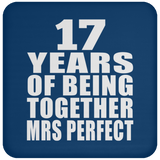 17th Anniversary 17 Years Of Being Mrs Perfect - Drink Coaster