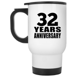 32nd Anniversary 32 Years - White Travel Mug