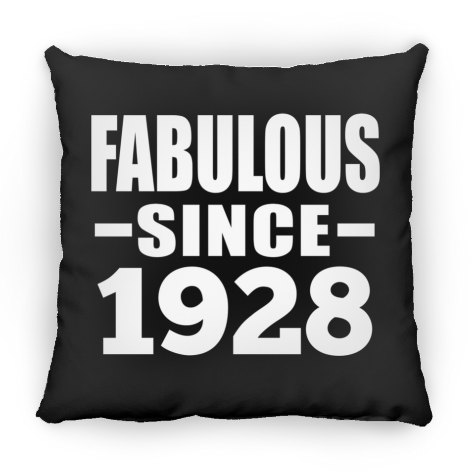 96th Birthday Fabulous Since 1928 - Throw Pillow Black