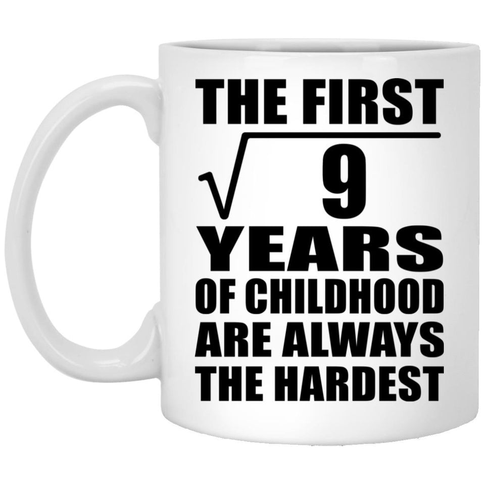3rd Birthday Square Root of 9 Years of Childhood - 11oz Coffee Mug