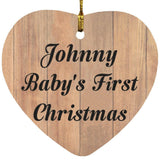 Johnny Baby's First Christmas - Heart Ornament C