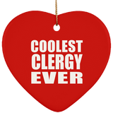 Coolest Clergy Ever - Heart Ornament