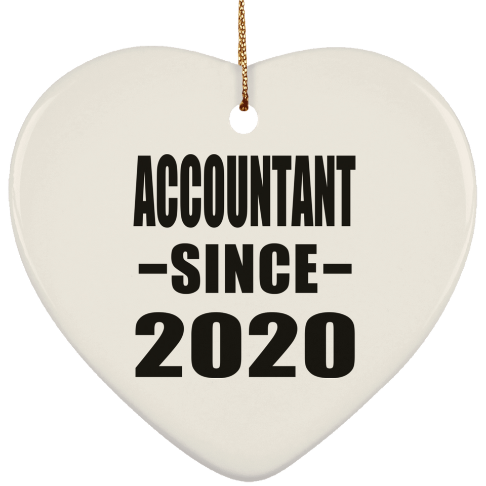 Accountant Since 2020 - Heart Ornament