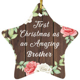 First Christmas As an Amazing Brother - Star Ornament A