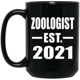 Zoologist Established EST. 2021 - 15oz Coffee Mug Black