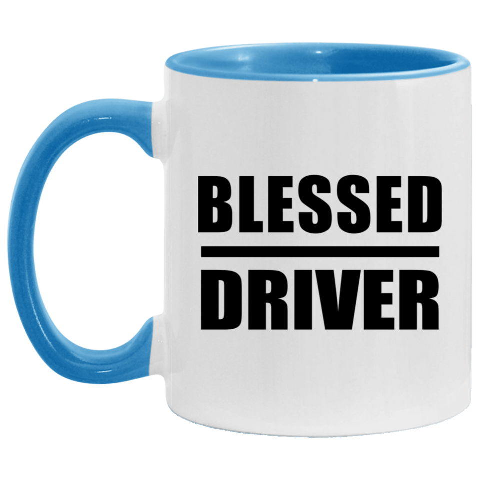 Blessed Driver - 11oz Accent Mug Blue
