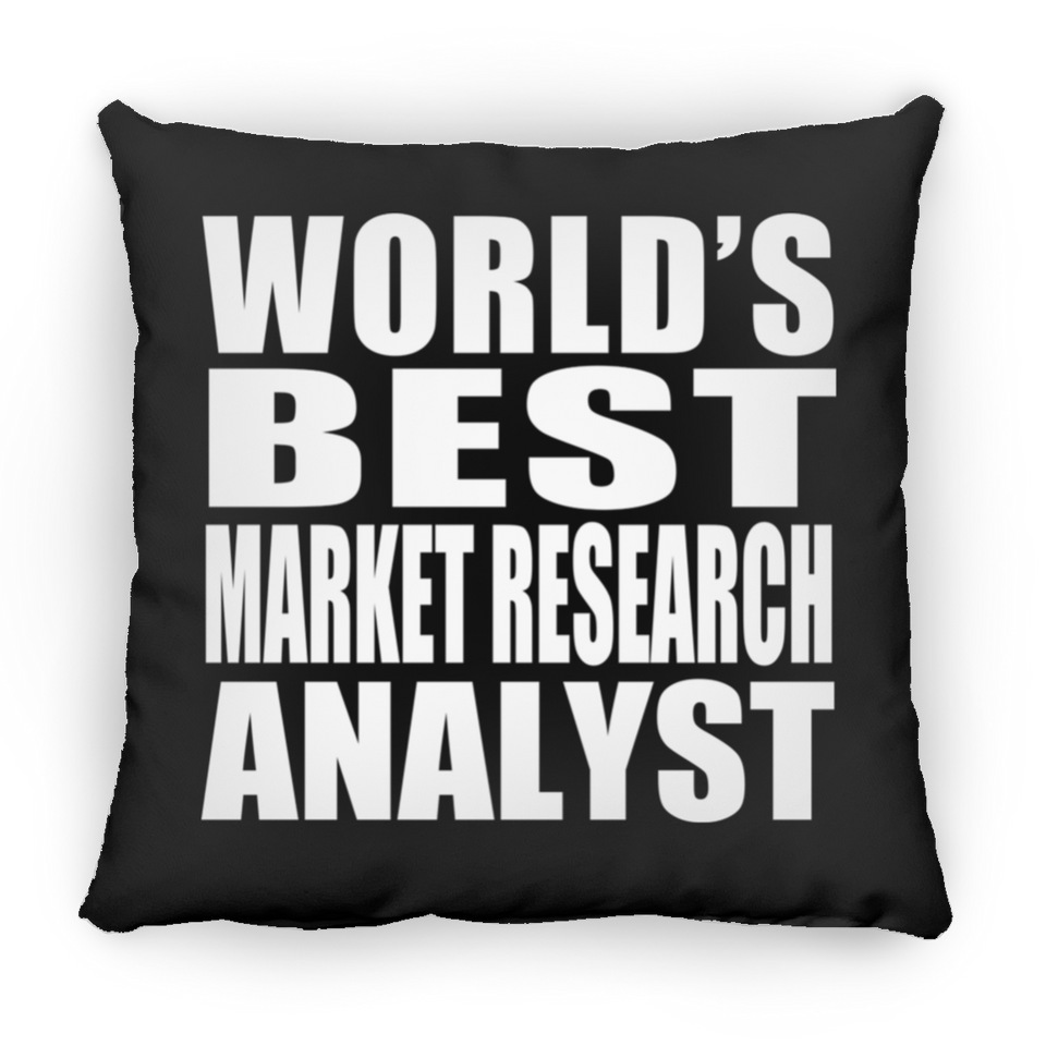 World's Best Market Research Analyst - Throw Pillow Black
