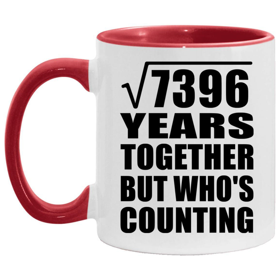 86th Anniversary Square Root of 7396 Years Who's Counting - 11oz Accent Mug Red