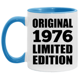 48th Birthday Original 1976 Limited Edition - 11oz Accent Mug Blue