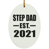 Step Dad Established EST. 2021 - Oval Ornament