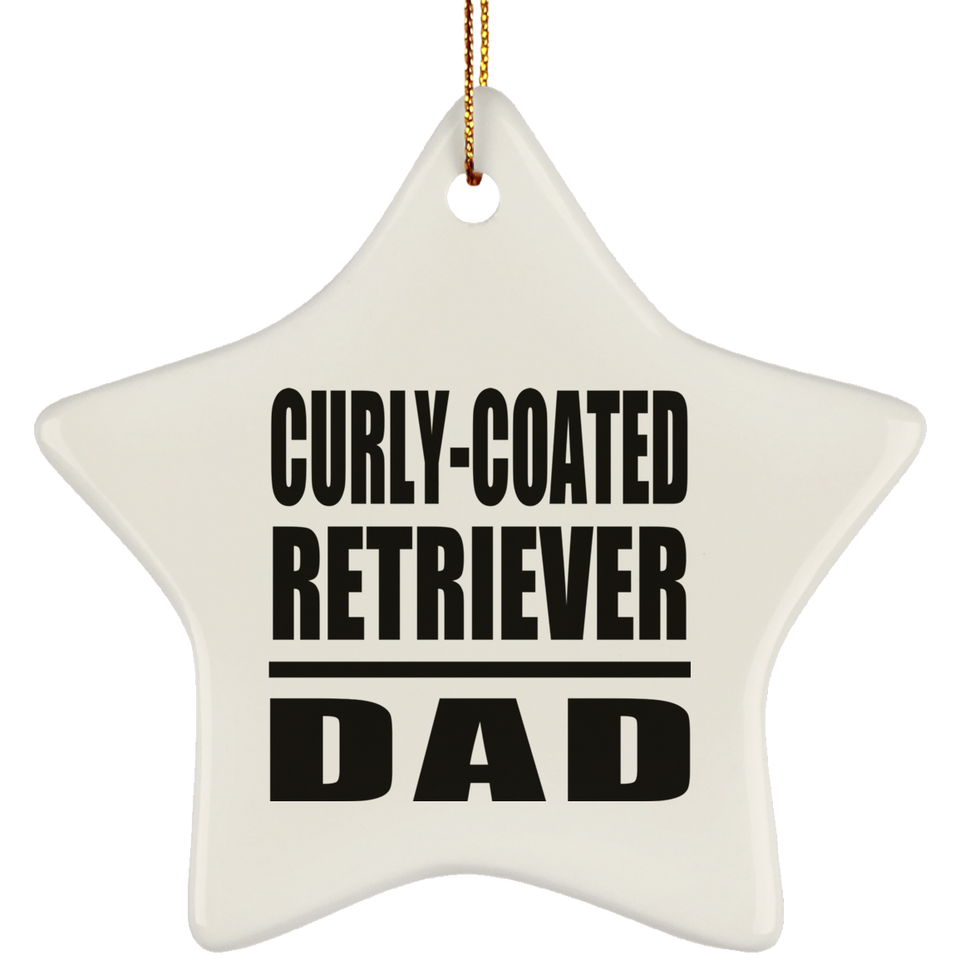 Curly-Coated Retriever Dad - Star Ornament