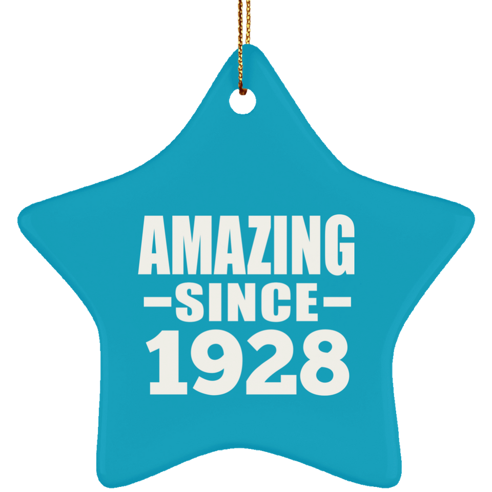 96th Birthday Amazing Since 1928 - Star Ornament