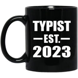 Typist Established EST. 2023 - 11oz Coffee Mug Black