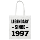 27th Birthday Legendary Since 1997 - Tote Bag White