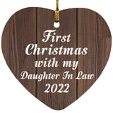 First Christmas With My Daughter In Law 2022 - Heart Ornament D
