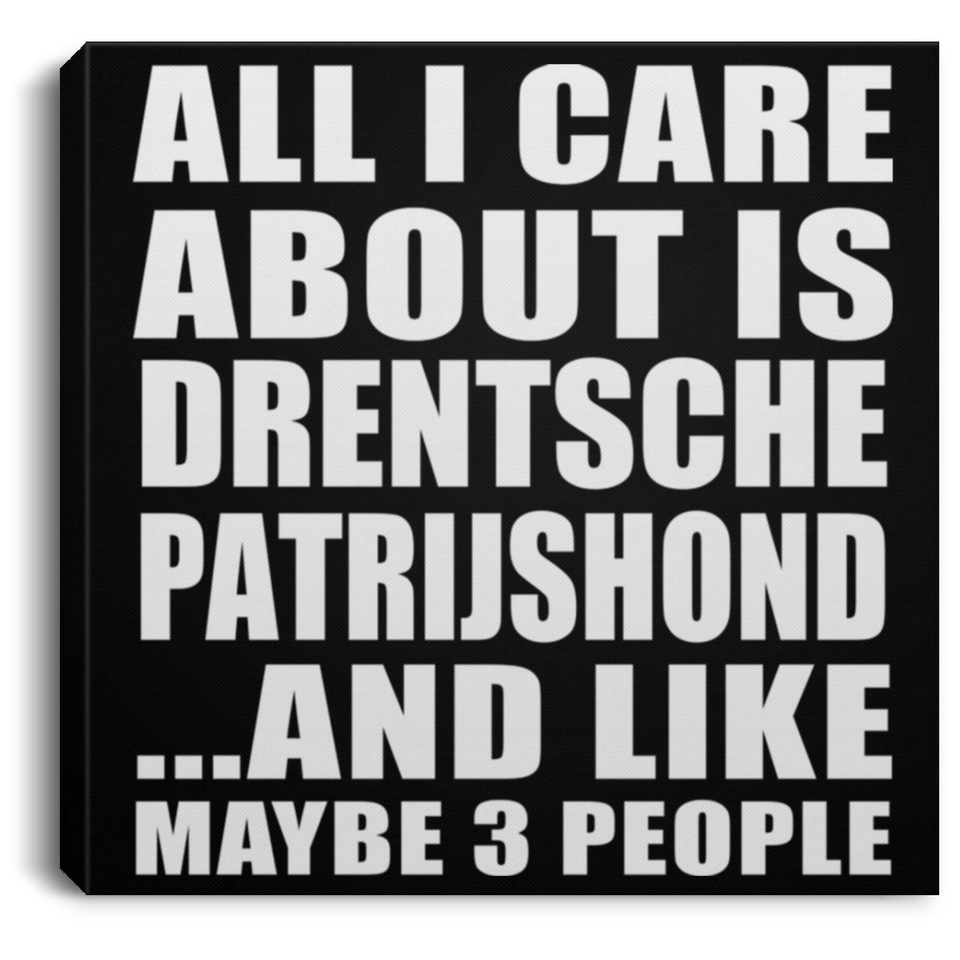 All I Care About Is Drentsche Patrijshond - Canvas Square
