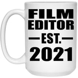 Film Editor Established EST. 2021 - 15oz Coffee Mug