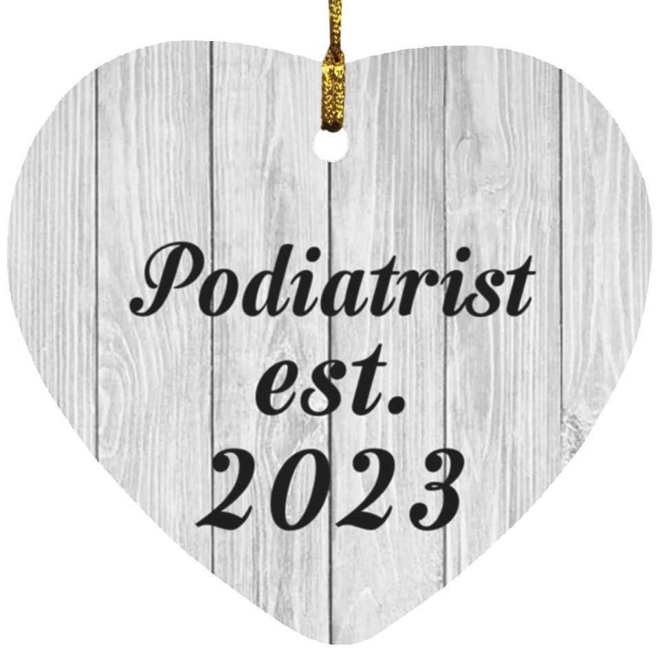 Podiatrist Established Est. 2023 - Heart Ornament F