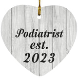 Podiatrist Established Est. 2023 - Heart Ornament F