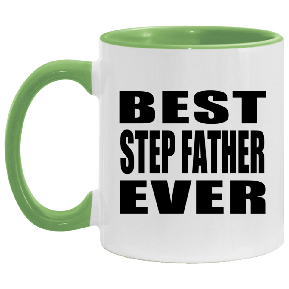 Best Step Father Ever - 11oz Accent Mug Green