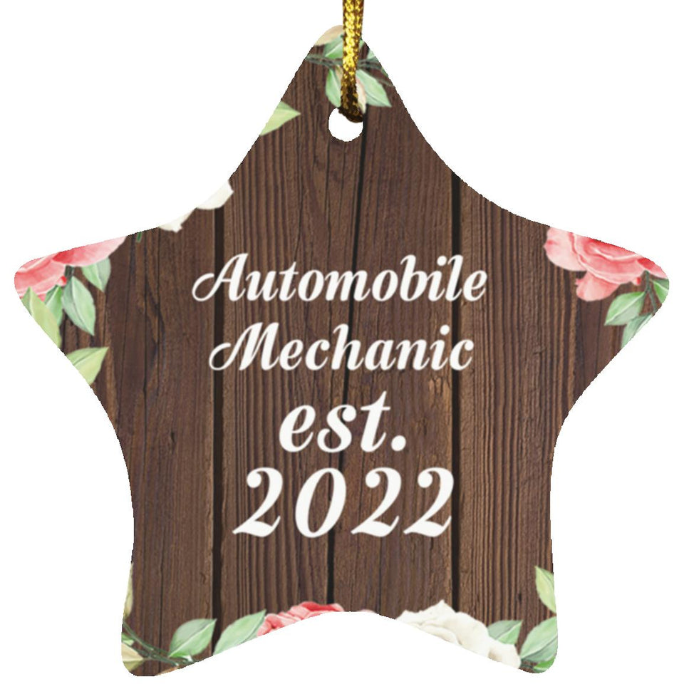 Automobile Mechanic Established Est. 2022 - Star Ornament A