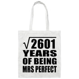 51st Anniversary Square Root of 2601 Years of Mrs Perfect - Tote Bag White