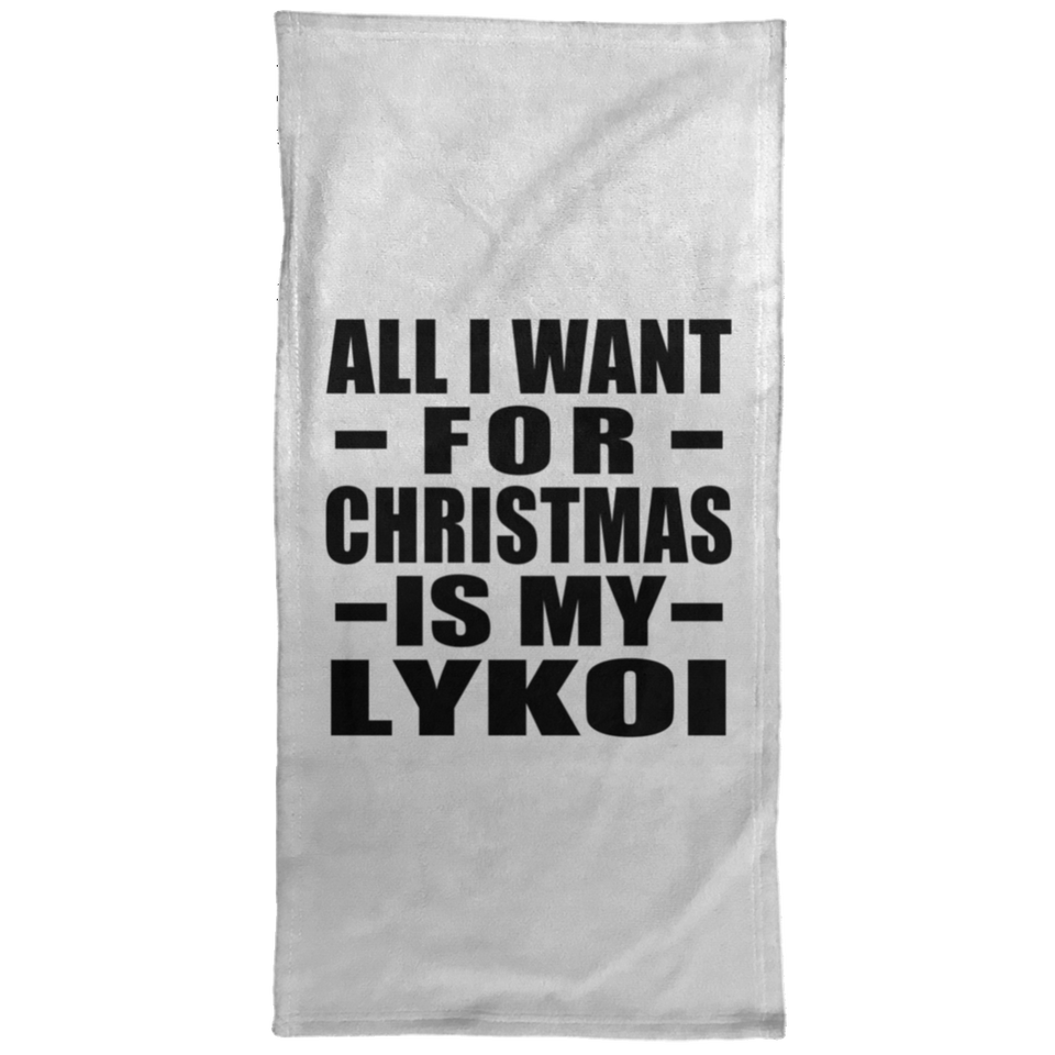 All I Want For Christmas Is My Lykoi - Hand Towel