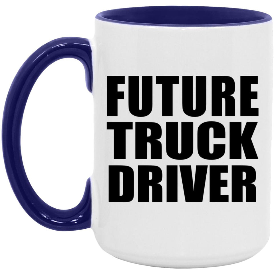 Future Truck Driver - 15oz Accent Mug Purple