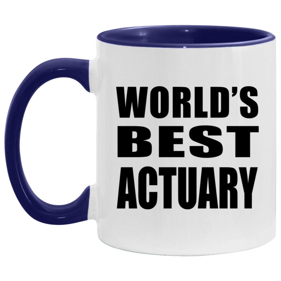 World's Best Actuary - 11oz Accent Mug Purple
