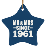 63rd Anniversary Mr & Mrs Since 1961 - Star Ornament