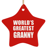 World's Greatest Granny - Star Ornament