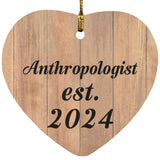 Anthropologist Established Est. 2024 - Heart Ornament C