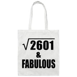 51st Birthday Square Root of 2601 & Fabulous - Tote Bag White