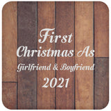 First Christmas As Girlfriend & Boyfriend 2021 - Drink Coaster E