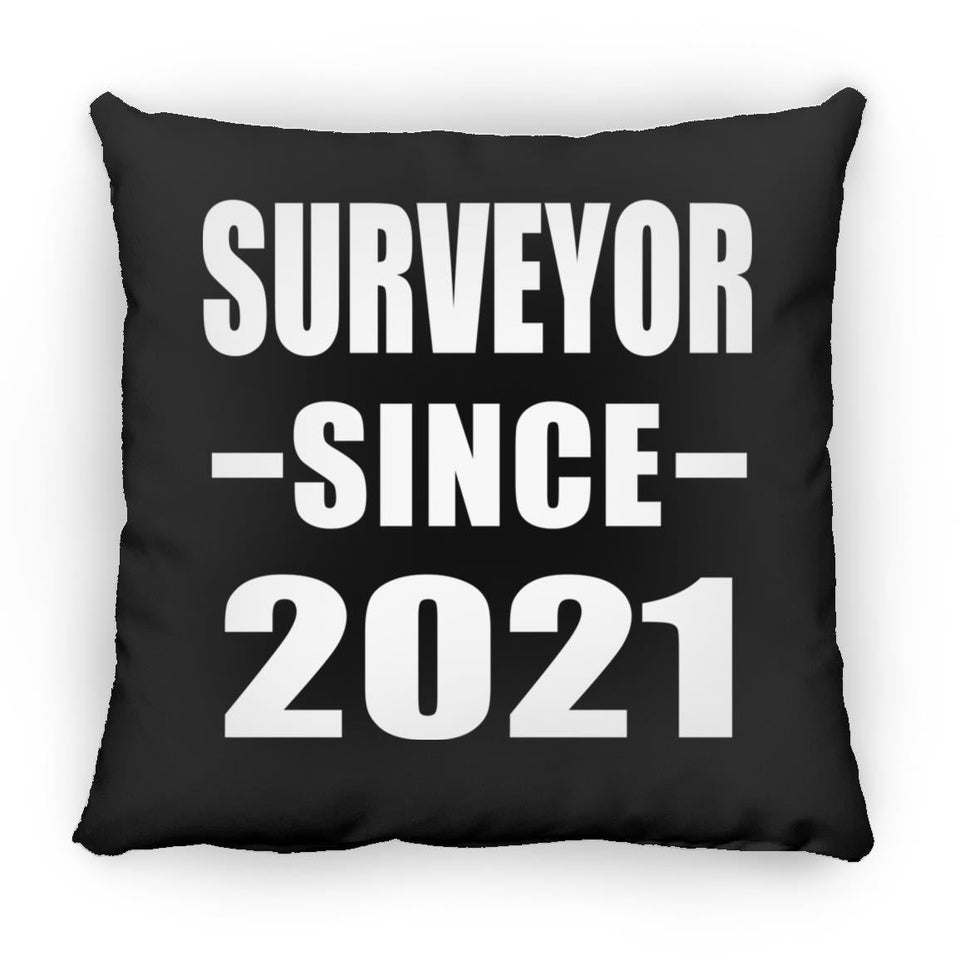 Surveyor Since 2021 - Throw Pillow Black