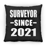 Surveyor Since 2021 - Throw Pillow Black