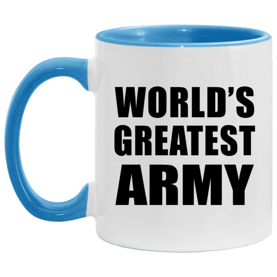 World's Greatest Army - 11oz Accent Mug Blue