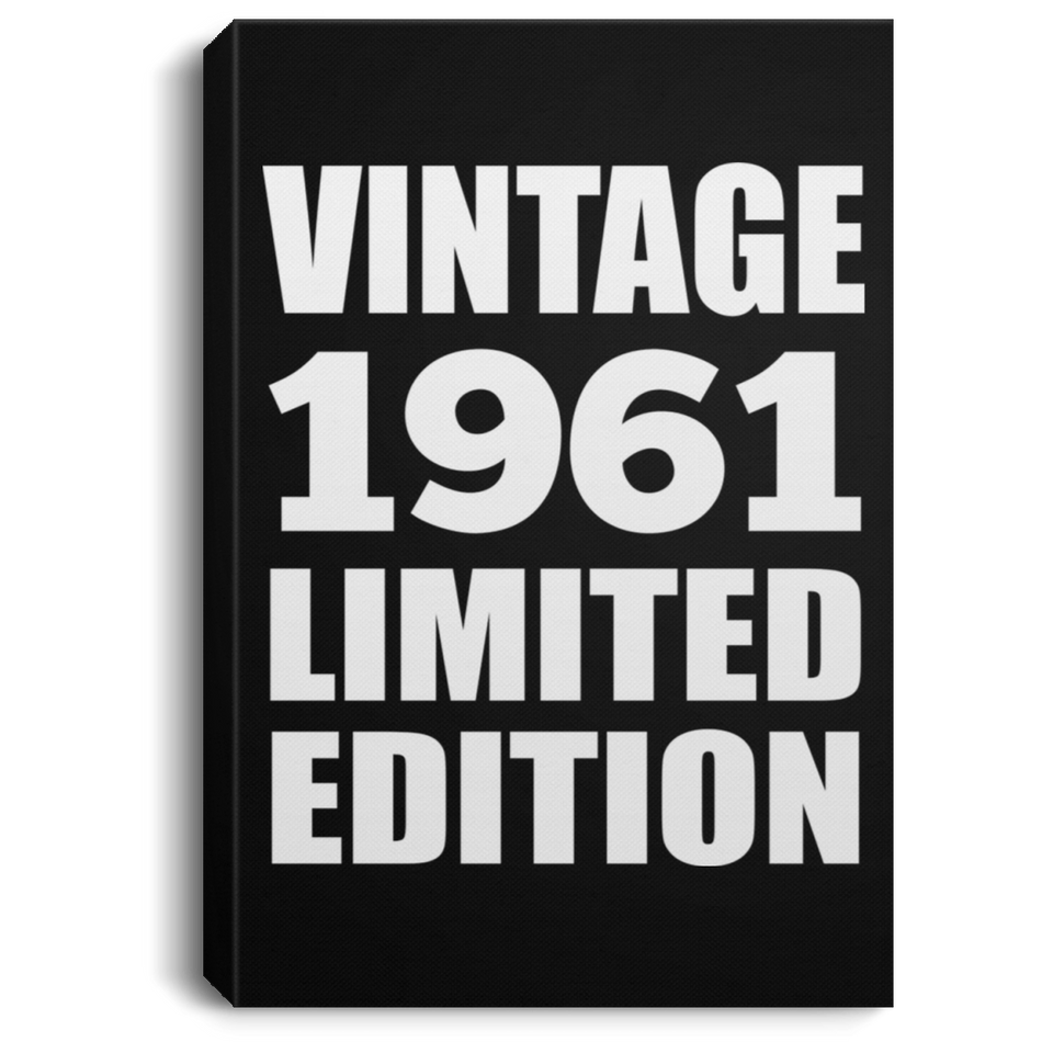 63rd Birthday Vintage 1961 Limited Edition - Canvas Portrait