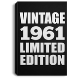 63rd Birthday Vintage 1961 Limited Edition - Canvas Portrait