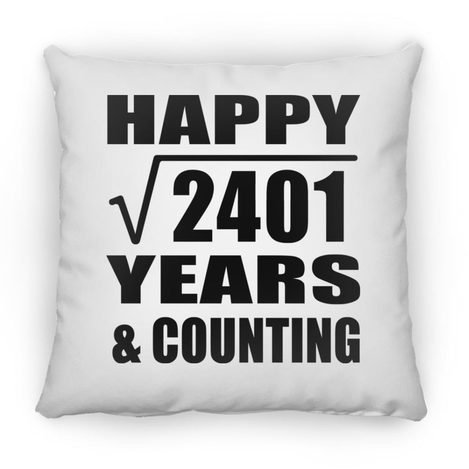 Happy 49th Anniversary Square Root of 2401 Years & Counting - Throw Pillow