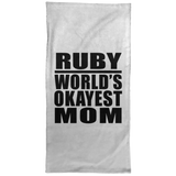 Ruby World's Okayest Mom - Hand Towel