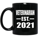 Veterinarian Established EST. 2021 - 11oz Coffee Mug Black