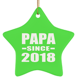 Papa (Grandpa) Since 2018 - Star Ornament